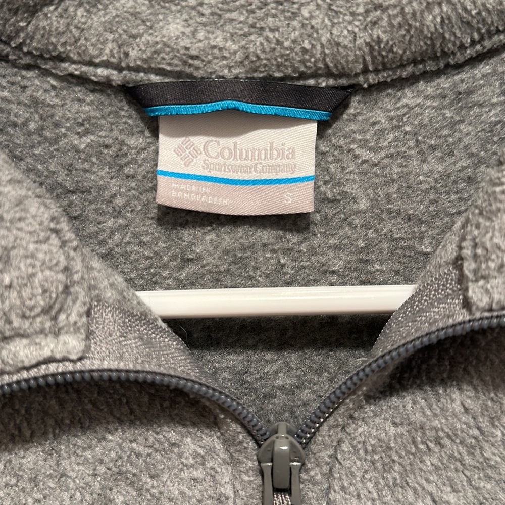 Columbia Size Small Men’s Zipper Fleece Grey - Picture 5 of 6